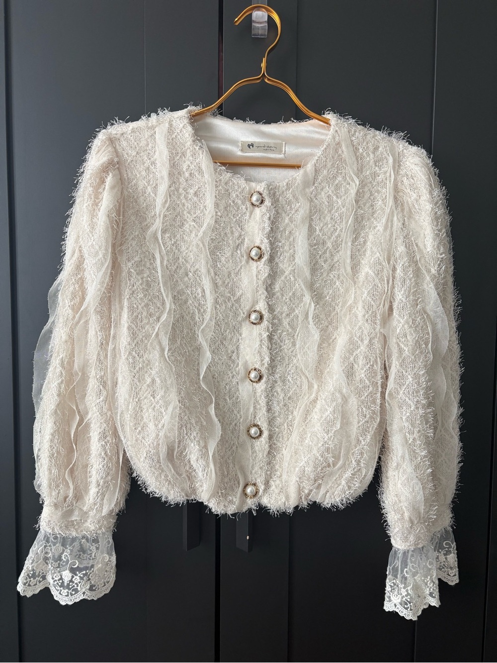 Yard Story Made in Korea Romantic Lace Blouse, Medium